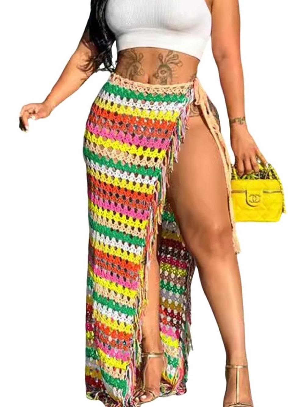 Crochet knit sarong